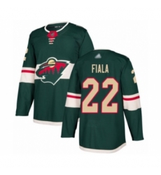 Youth Minnesota Wild #22 Kevin Fiala Authentic Green Home Hockey Jersey