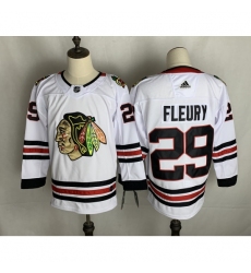 Men's Chicago Blackhawks #29 Marc-Andr Fleury Fanatics Branded White Home Premier Breakaway Player Jersey