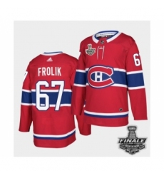 Men's Adidas Canadiens #67 Michael Frolik Red Road Authentic 2021 Stanley Cup Jersey