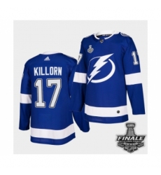 Men's Adidas Lightning #17 Alex Killorn Blue Home Authentic 2021 Stanley Cup Jersey