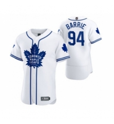 Men's Toronto Maple Leafs #94 Tyson Barrie 2020 Hockey x Baseball Crossover Edition Jersey White