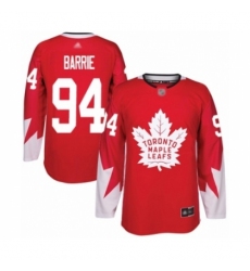 Men's Toronto Maple Leafs #94 Tyson Barrie Authentic Red Alternate Hockey Jersey