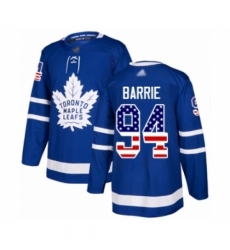 Men's Toronto Maple Leafs #94 Tyson Barrie Authentic Royal Blue USA Flag Fashion Hockey Jersey