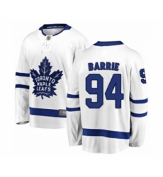 Men's Toronto Maple Leafs #94 Tyson Barrie Authentic White Away Fanatics Branded Breakaway Hockey Jersey