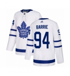 Men's Toronto Maple Leafs #94 Tyson Barrie Authentic White Away Hockey Jersey