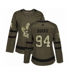 Women's Toronto Maple Leafs #94 Tyson Barrie Authentic Green Salute to Service Hockey Jersey