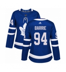 Women's Toronto Maple Leafs #94 Tyson Barrie Authentic Royal Blue Home Hockey Jersey