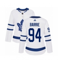 Women's Toronto Maple Leafs #94 Tyson Barrie Authentic White Away Hockey Jersey