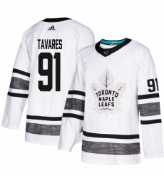 Men's Adidas Toronto Maple Leafs #91 John Tavares White 2019 All-Star Game Parley Authentic Stitched NHL Jersey