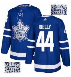 Men's Adidas Toronto Maple Leafs #44 Morgan Rielly Authentic Royal Blue Fashion Gold NHL Jersey