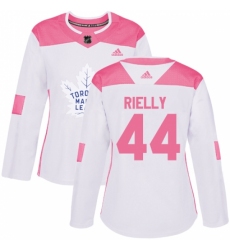 Women's Adidas Toronto Maple Leafs #44 Morgan Rielly Authentic White/Pink Fashion NHL Jersey
