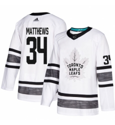 Men's Adidas Toronto Maple Leafs #34 Auston Matthews White 2019 All-Star Game Parley Authentic Stitched NHL Jersey