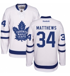 Youth Reebok Toronto Maple Leafs #34 Auston Matthews Authentic White Away NHL Jersey