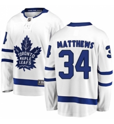 Youth Toronto Maple Leafs #34 Auston Matthews Fanatics Branded White Away Breakaway NHL Jersey