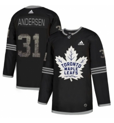 Men's Adidas Toronto Maple Leafs #31 Frederik Andersen Black Authentic Classic Stitched NHL Jersey