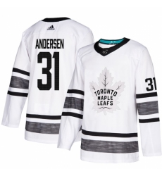 Men's Adidas Toronto Maple Leafs #31 Frederik Andersen White 2019 All-Star Game Parley Authentic Stitched NHL Jersey