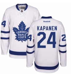 Men's Reebok Toronto Maple Leafs #24 Kasperi Kapanen Authentic White Away NHL Jersey