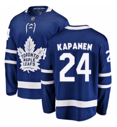 Men's Toronto Maple Leafs #24 Kasperi Kapanen Fanatics Branded Royal Blue Home Breakaway NHL Jersey