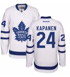 Women's Reebok Toronto Maple Leafs #24 Kasperi Kapanen Authentic White Away NHL Jersey
