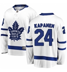 Youth Toronto Maple Leafs #24 Kasperi Kapanen Fanatics Branded White Away Breakaway NHL Jersey