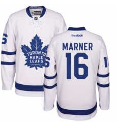Men's Reebok Toronto Maple Leafs #16 Mitchell Marner Authentic White Away NHL Jersey