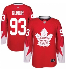 Men's Adidas Toronto Maple Leafs #93 Doug Gilmour Premier Red Alternate NHL Jersey