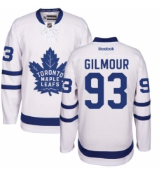 Men's Reebok Toronto Maple Leafs #93 Doug Gilmour Authentic White Away NHL Jersey