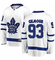 Men's Toronto Maple Leafs #93 Doug Gilmour Fanatics Branded White Away Breakaway NHL Jersey