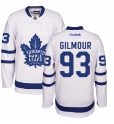 Youth Reebok Toronto Maple Leafs #93 Doug Gilmour Authentic White Away NHL Jersey