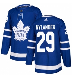 Men's Adidas Toronto Maple Leafs #29 William Nylander Authentic Royal Blue Home NHL Jersey