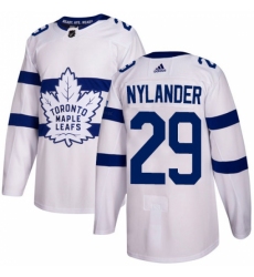Men's Adidas Toronto Maple Leafs #29 William Nylander Authentic White 2018 Stadium Series NHL Jersey