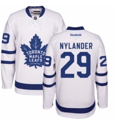 Men's Reebok Toronto Maple Leafs #29 William Nylander Authentic White Away NHL Jersey