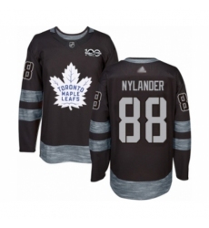 Men's Toronto Maple Leafs #88 William Nylander Authentic Black 1917-2017 100th Anniversary Hockey Jersey