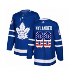 Men's Toronto Maple Leafs #88 William Nylander Authentic Royal Blue USA Flag Fashion Hockey Jersey