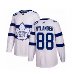 Men's Toronto Maple Leafs #88 William Nylander Authentic White 2018 Stadium Series Hockey Jersey
