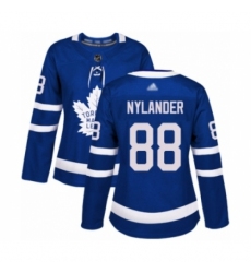 Women's Toronto Maple Leafs #88 William Nylander Authentic Royal Blue Home Hockey Jersey