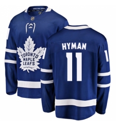 Men's Toronto Maple Leafs #11 Zach Hyman Fanatics Branded Royal Blue Home Breakaway NHL Jersey