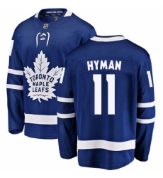 Youth Toronto Maple Leafs #11 Zach Hyman Fanatics Branded Royal Blue Home Breakaway NHL Jersey