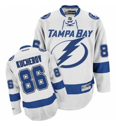 Men's Reebok Tampa Bay Lightning #86 Nikita Kucherov Authentic White Away NHL Jersey