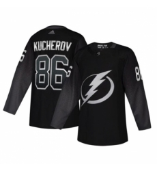 Men's Tampa Bay Lightning #86 Nikita Kucherov adidas Alternate Authentic Player Jersey Black
