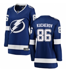 Women's Tampa Bay Lightning #86 Nikita Kucherov Fanatics Branded Royal Blue Home Breakaway NHL Jersey