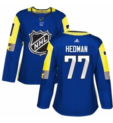 Women's Adidas Tampa Bay Lightning #77 Victor Hedman Authentic Royal Blue 2018 All-Star Atlantic Division NHL Jersey