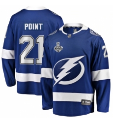 Men's Tampa Bay Lightning #21 Brayden Point Fanatics Branded Blue 2020 Stanley Cup Final Bound Home Player Breakaway Jersey