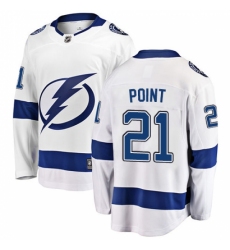 Men's Tampa Bay Lightning #21 Brayden Point Fanatics Branded White Away Breakaway NHL Jersey