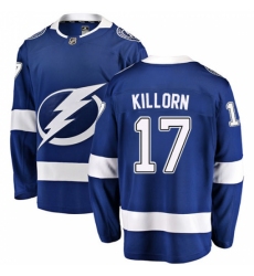 Men's Tampa Bay Lightning #17 Alex Killorn Fanatics Branded Blue Home Breakaway NHL Jersey