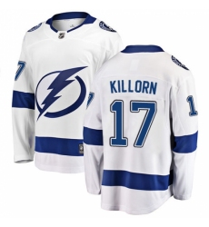 Men's Tampa Bay Lightning #17 Alex Killorn Fanatics Branded White Away Breakaway NHL Jersey