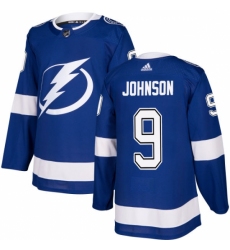 Men's Adidas Tampa Bay Lightning #9 Tyler Johnson Authentic Royal Blue Home NHL Jersey