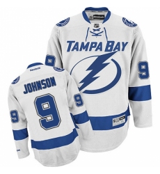 Men's Reebok Tampa Bay Lightning #9 Tyler Johnson Authentic White Away NHL Jersey