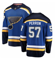 Youth St. Louis Blues #57 David Perron Fanatics Branded Royal Blue Home Breakaway NHL Jersey