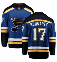 Men's St. Louis Blues #17 Jaden Schwartz Fanatics Branded Royal Blue Home Breakaway NHL Jersey